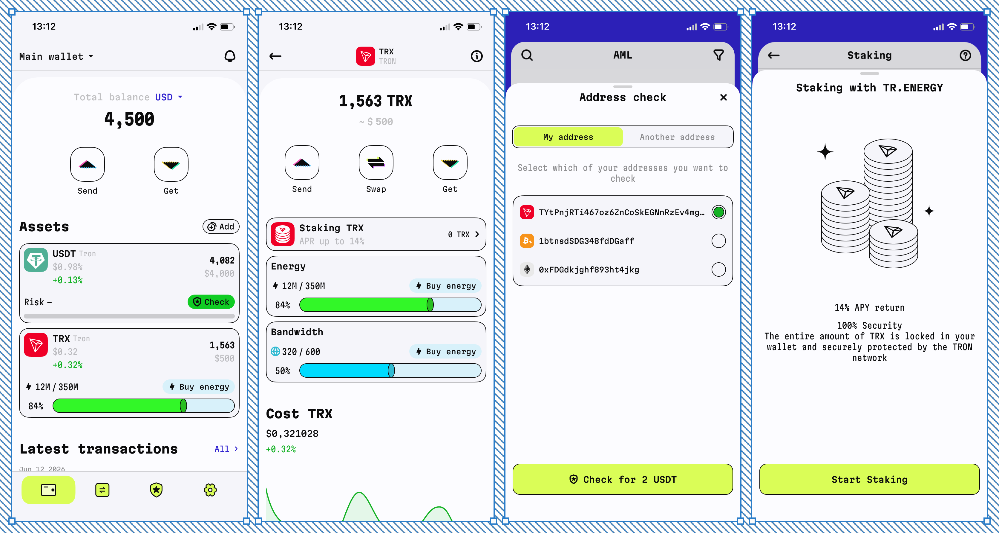 TR.ENERGY wallet overview